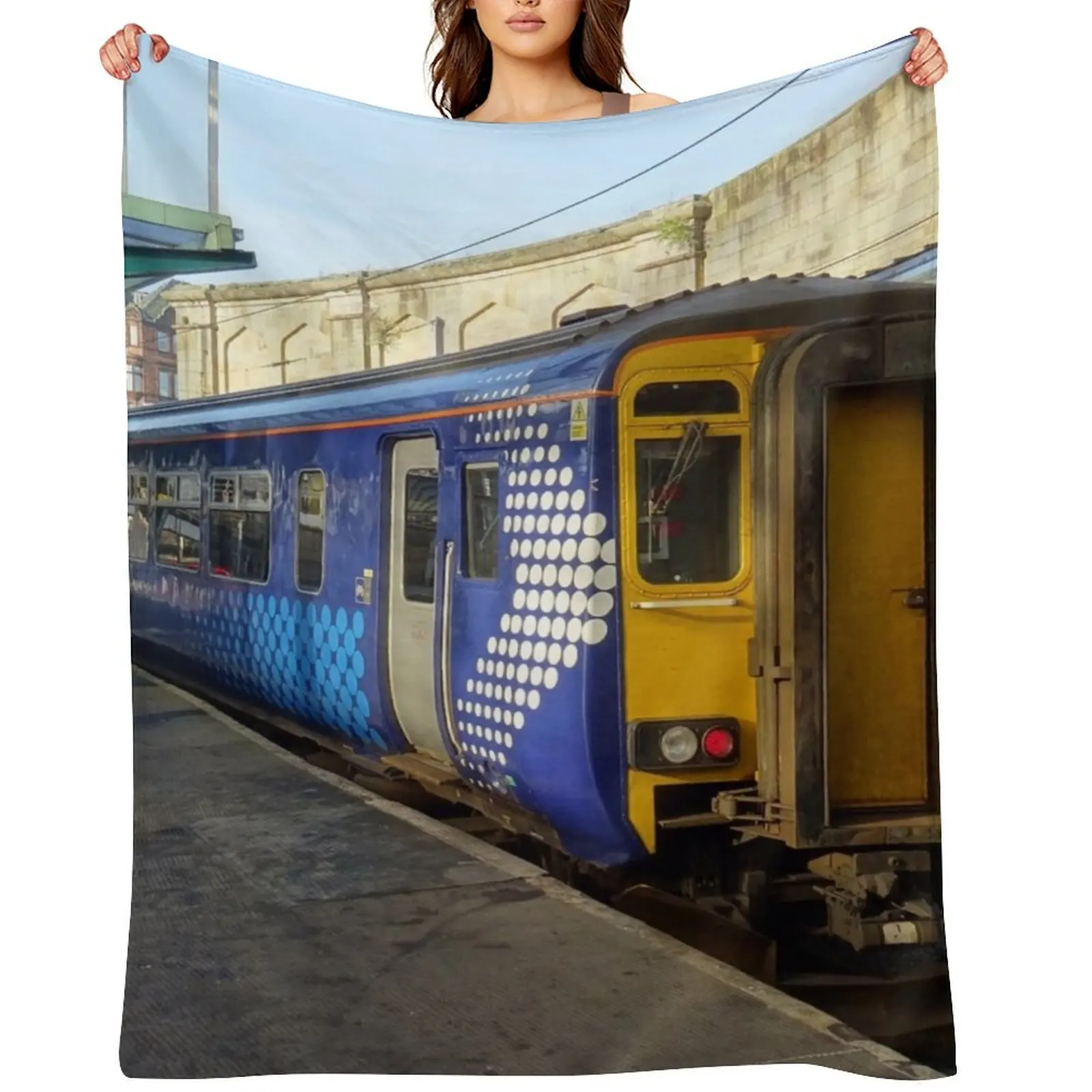 

Scotrail 156430 at Carlisle Throw Blanket Tourist Thermals For Travel valentine gift ideas Furrys Blankets