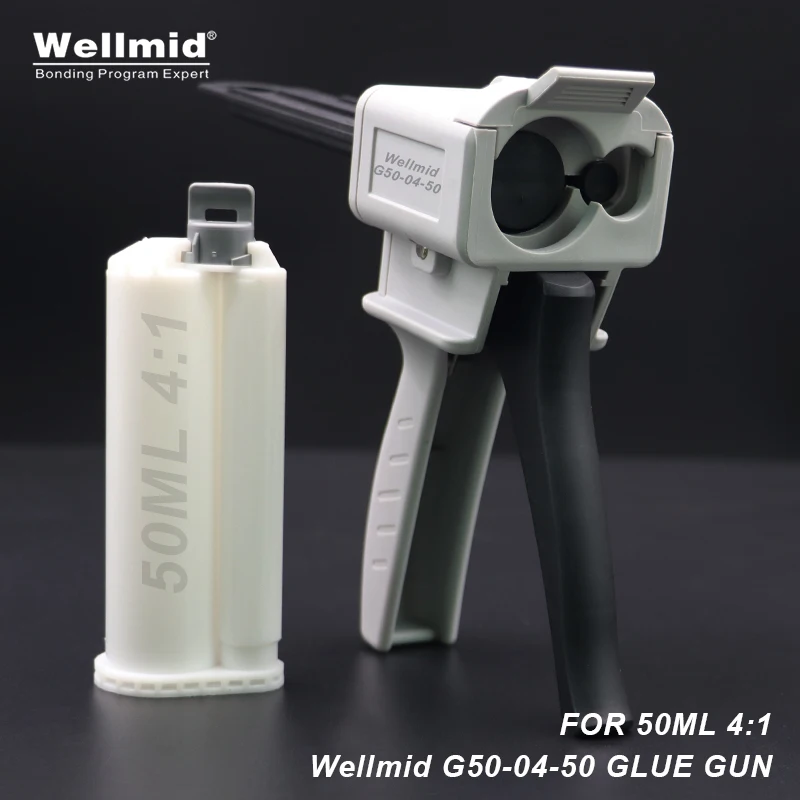 50ml 4:1 Epoxy Adhesives Dispensing Gun 2K Kit Portable Double Tube Mixing Dispenser Loctite ARALDITE 3M Cartridges AB Glue Gun