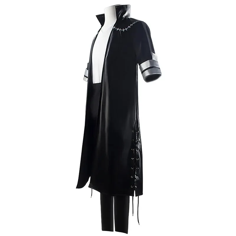 Disfraz de Anime My Hero Academia Dabi, abrigo negro, camisa, pantalones, conjunto completo, uniforme, traje de Carnaval, disfraz de Halloween para hombres adultos