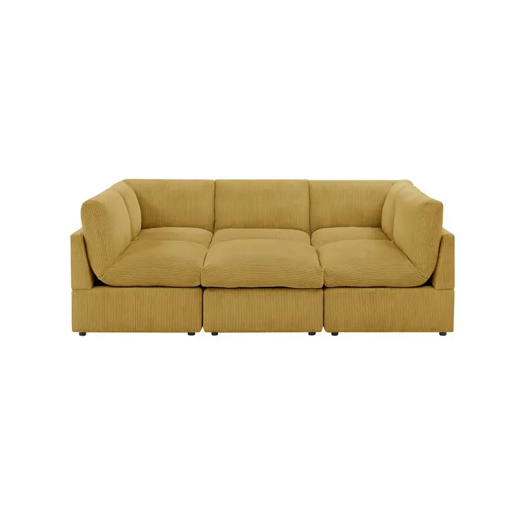 

♢X Luxury Modern High-End Modular Fabric Corner Sofa Corduroy Couch Leather Upholstered Sectional Sofa Sets for Apartments&