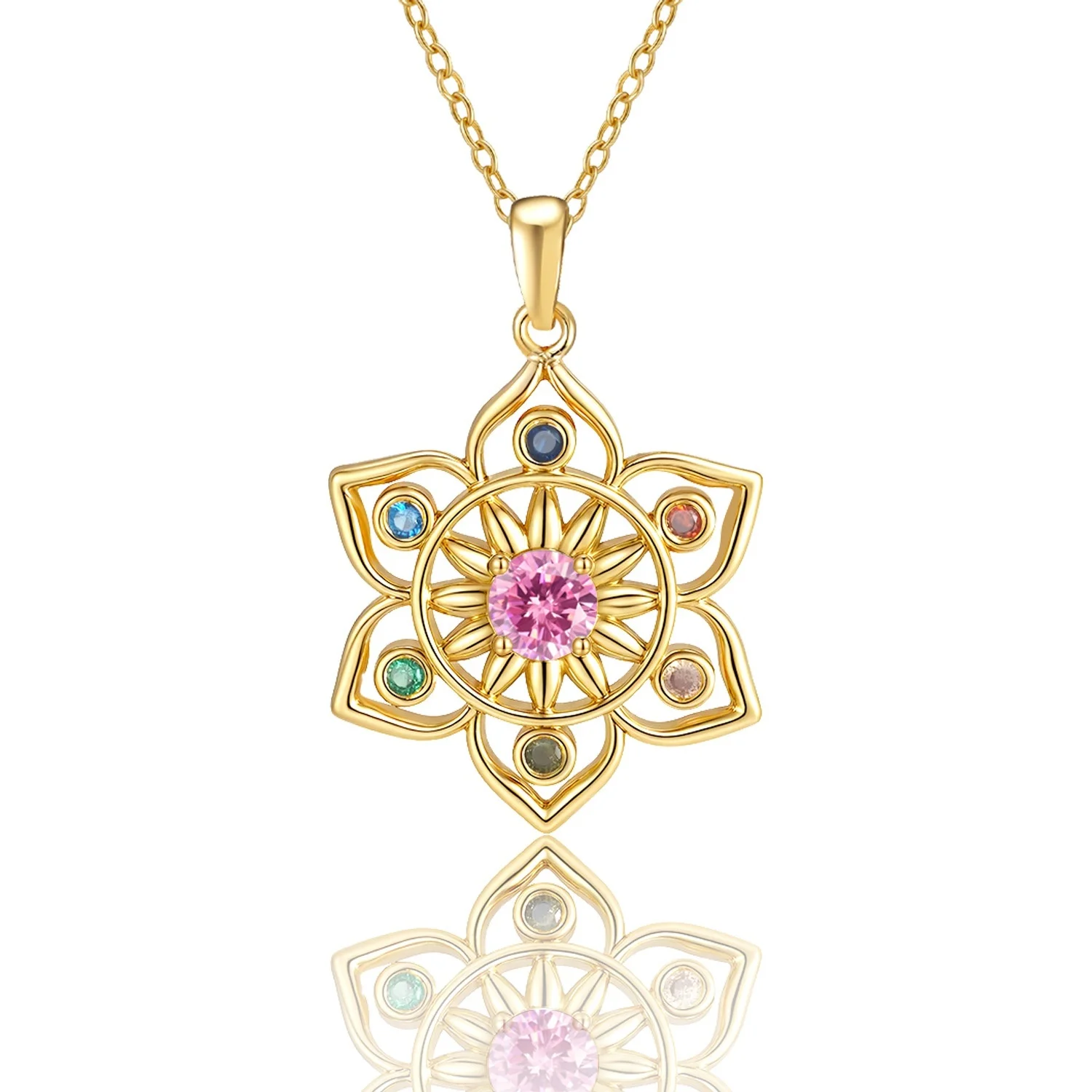 

LAMVOICE Jewelry for women, gift for daughter,valentine’s day,S925 sterling silver necklace, 0.5 carat zirconia necklace