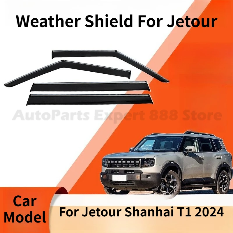 

Modification Parts Weather Shield For Jetour Shanhai T1 2024 Window Visor Rain Guard Deflector Windshield Awning Trim