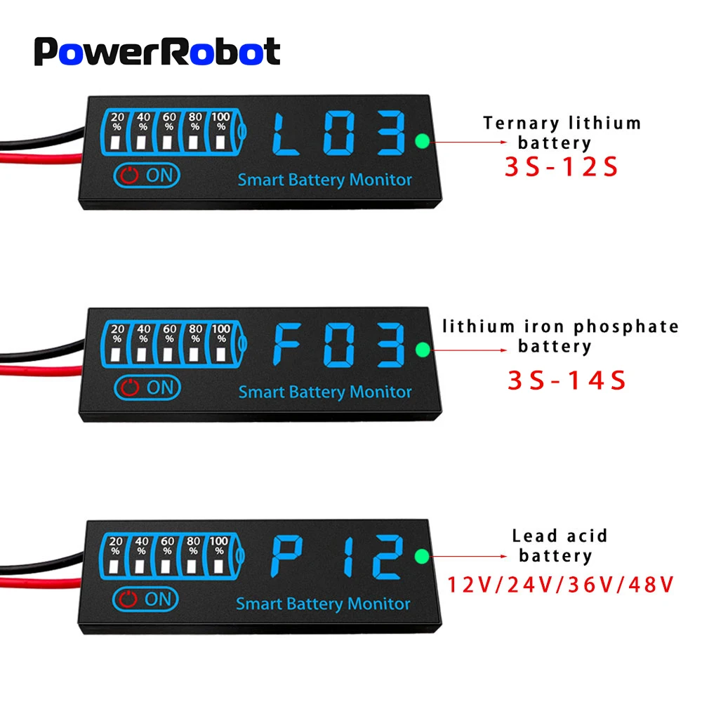 3S-12S 18650 Li-ion Lipo Lithium 7-55V  Lead Acid Battery Level Indicator Tester LCD Display Meter Module Capacity Voltage Meter