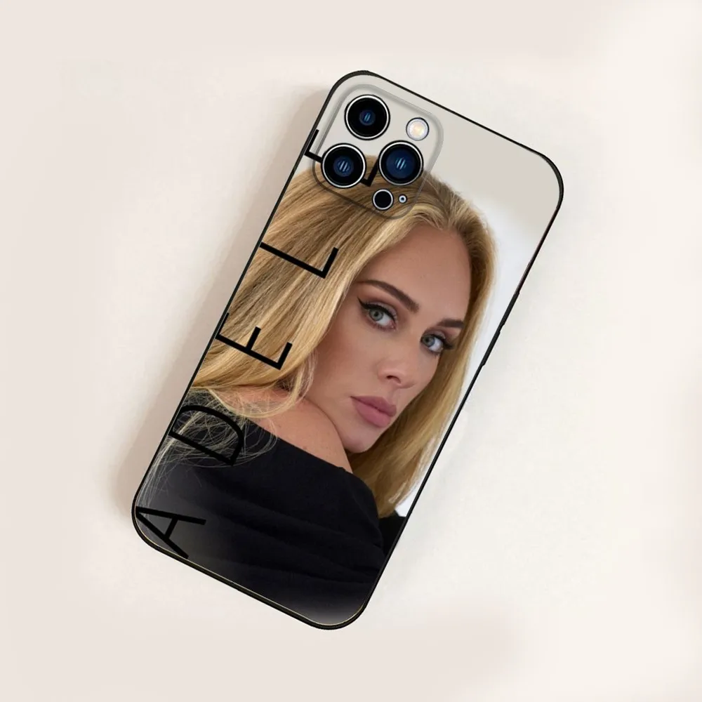 Singer A-Adele Phone Case For iPhone 16,15,14,13,12,11,Pro,X,XS,Max,XR,Plus,Mini Black Silicone Soft case