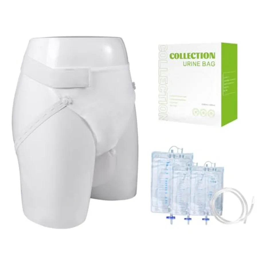 

Wearable Urinal for Men, Ventilate Urine Collector, Reusable Urine Bag Collector, Portable Male Urine Collection Bag 2000 ML*1+
