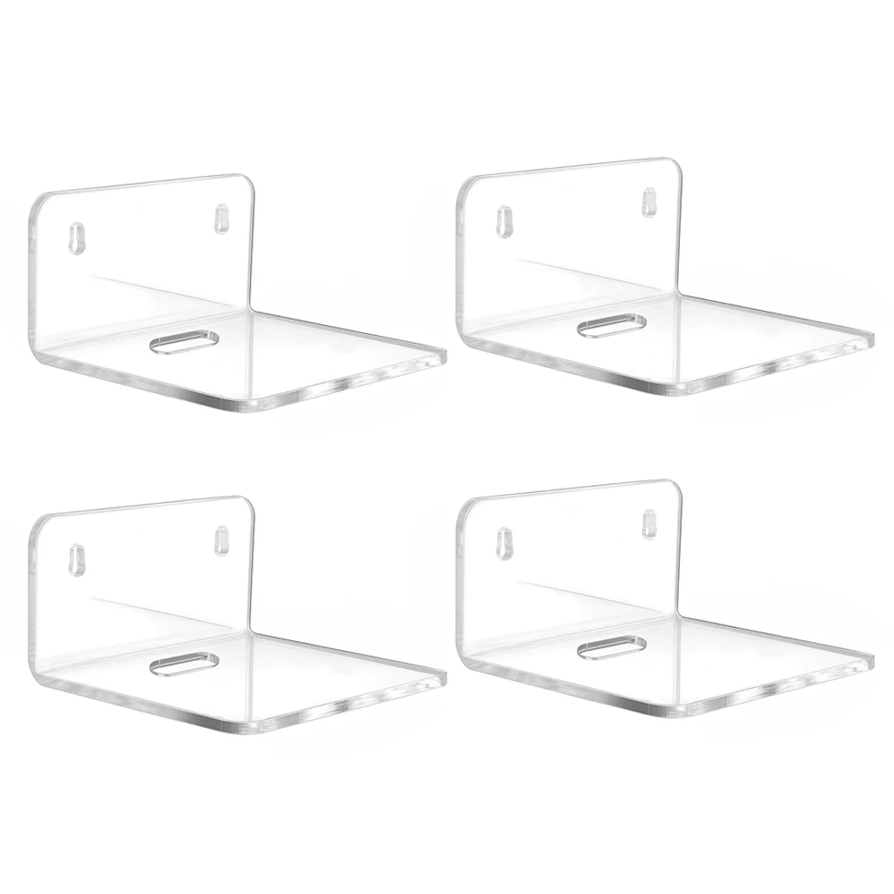 4pcs For Collectibles Plastic Shelf Countertop Organizer Compact Shelf For Home Decor Compact Footprint Sturdy Support