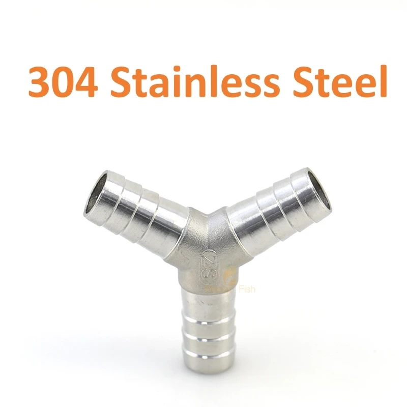 304 Stainless Steel Hose Y type Tail Barb Connectors 6 8 10 12 14 20-65mm Hose Barb Equal Reducing Pipe Fitting Pagoda Connector