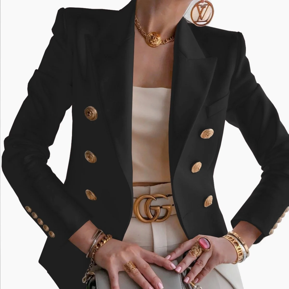 เสื้อโค้ทผู้หญิงสีพื้นเรียบง่าย สไตล์ลำลอง แขนยาว ทรงสูท แจ็คเก็ต นำเข้า สินค้ามาใหม่ ขายดี