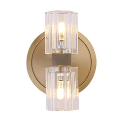 Postmodern Bedroom Bedside Copper Wall Lamp Aisle Corridor Study Room Living Room Background Decoration Led Indoor Lighting