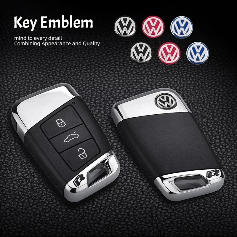 

Car Remote Key Logo Auto Metal Emblem Stickers For VW Passat Atlas CC Jetta Touareg Variant Golf Polo Taos Nivus Tiguan Arteon