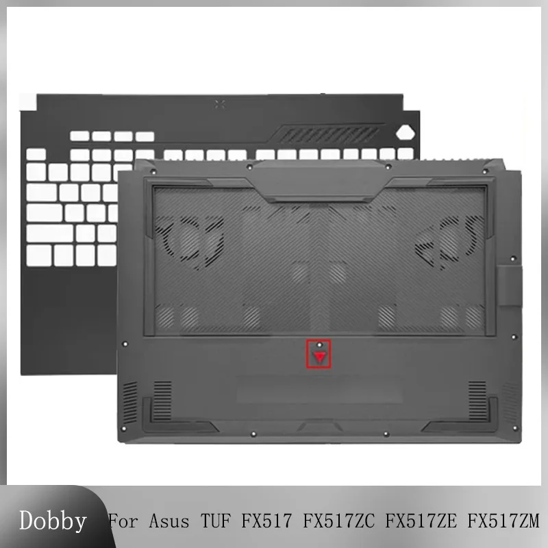 New For Asus TUF Dash FX517 FX517ZC FX517ZE FX517ZM FX517ZR FX517Z Upper Top Case Base Chassis Bottom Cover Palmrest Black Shell