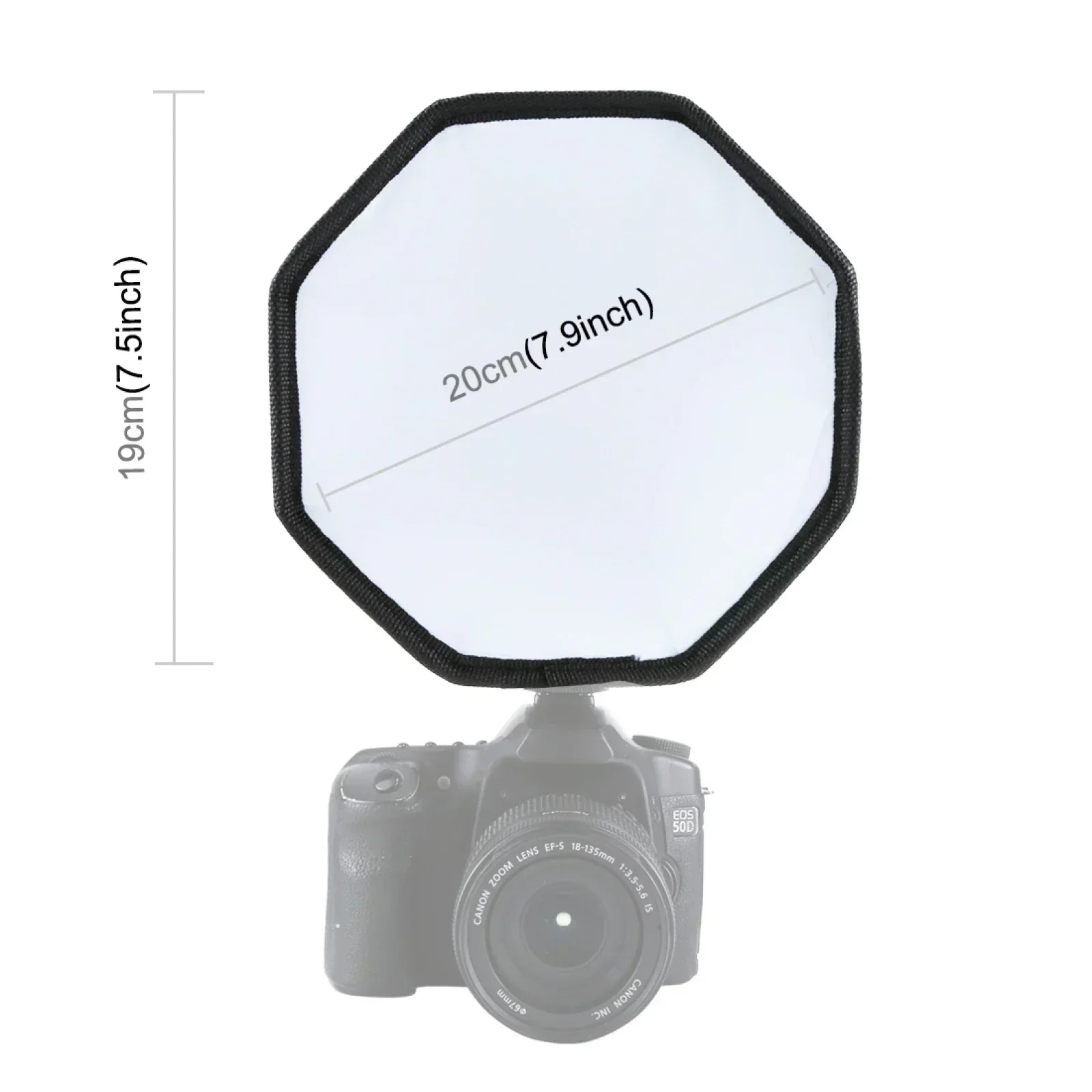 Picture 5: Softbox 20cm Foldable Soft Flash Light Diffuser Box Camera Photography Softbox Studio Light Diffuser