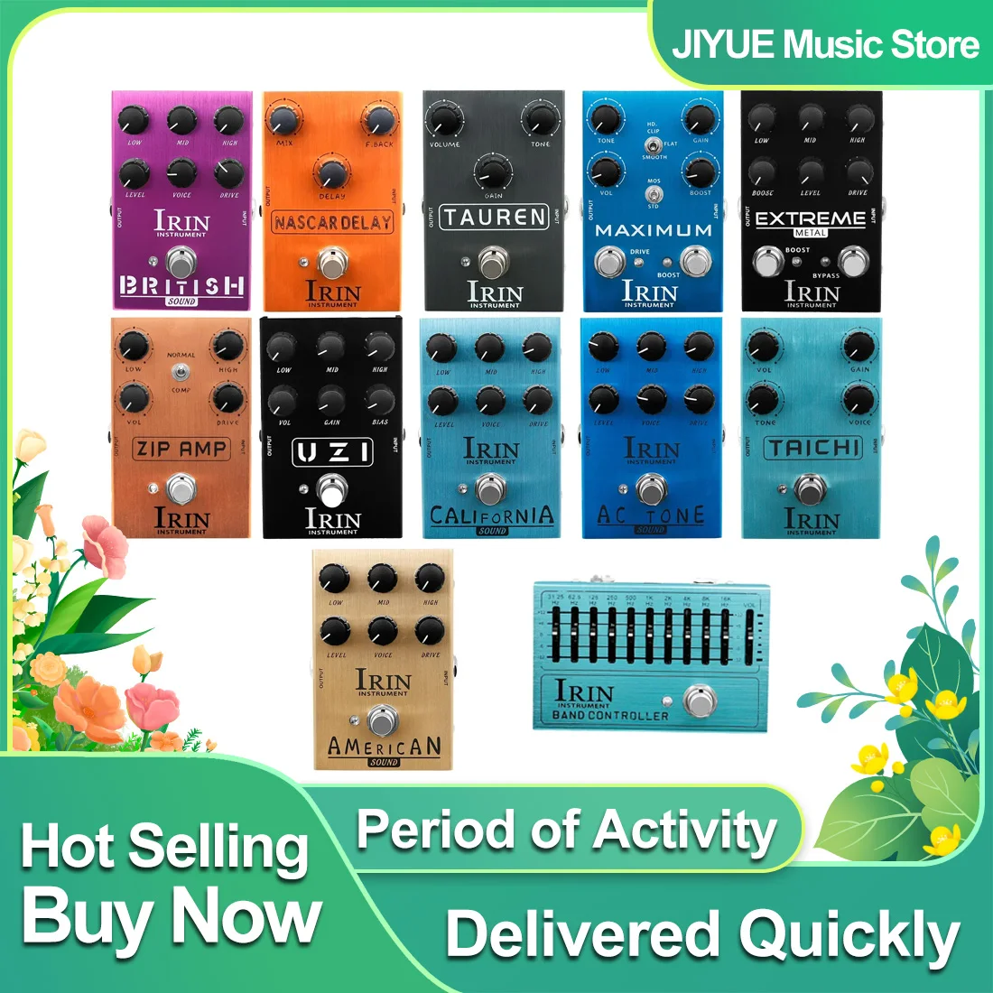 

IRIN педаль эффектов для электрогитары Extreme Band Controllr Maxlmum Overdrive, усилитель задержки искажений, аксессуары для гитары