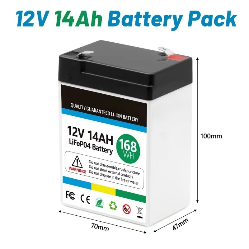 12V 14Ah 168Wh Maintenance Free Lithium Battery High Stability Power Supply For Electronic Scale Stroller Security Equipment
