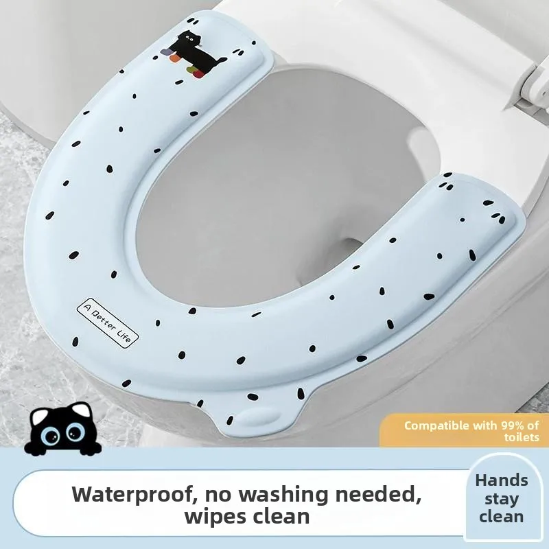 四季通用トイレシートクッション-eva-家庭用-夏用-新型-粘着式-防水-洗濯不要-トイレボウルカバーリング