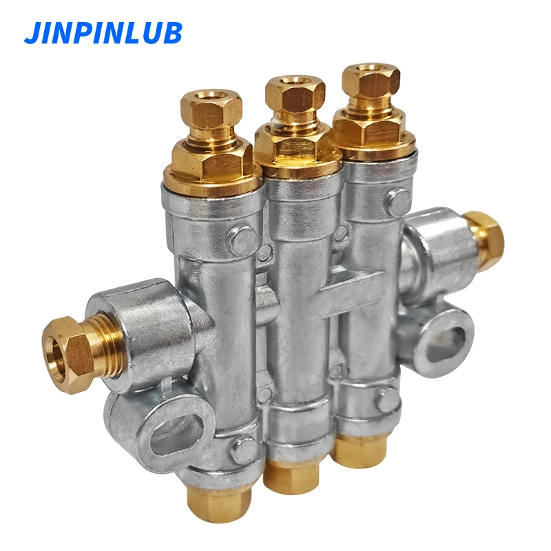 JINPINLUB LT-3 Thin Oil Distributor Lubricating Oil Diverter Valve for Pressure Relief Lubrication System Piping
