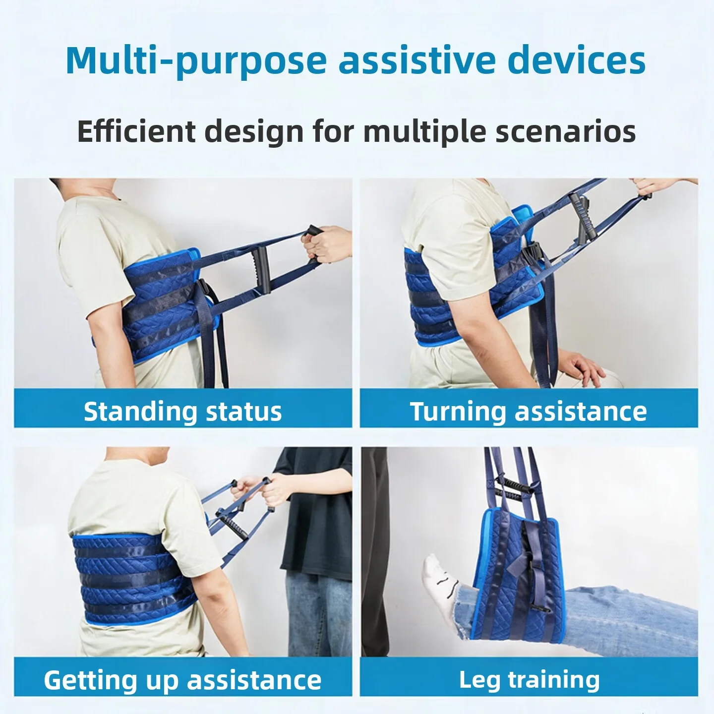 Patient Transfer Assist Pad with Built In Buckle Turning Standing Aid for Bedridden Seniors Home Nursing Care Daily 이동 보조 패드