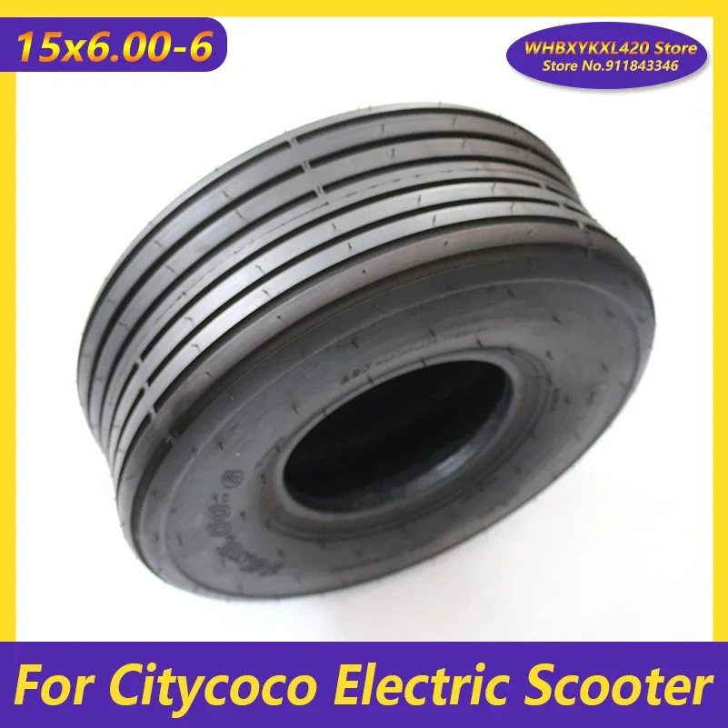 15X6.00-6 Tubeless Tire 15*6.00-6 Tyre for Citycoco Electric Scooter 168CC Karting Go Kart Motorcycle Accessories Parts