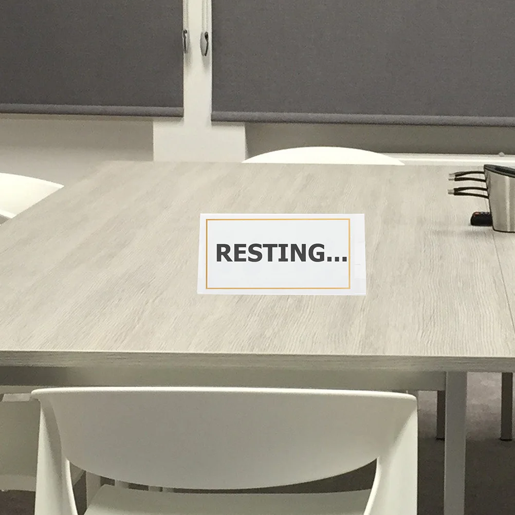 

7Pcs Reusable Acrylic Table Signs Elegant Name Place Cards for Party Conference Shop Product Display Stand Holder