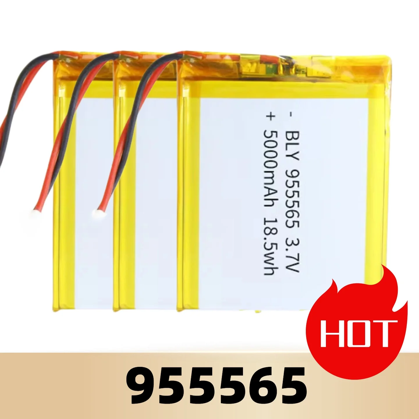 3.7V 5000mAh 955565 Polymer Lithium Battery Lithium Ion Battery For Power Bank GPS 100% Real Capacity