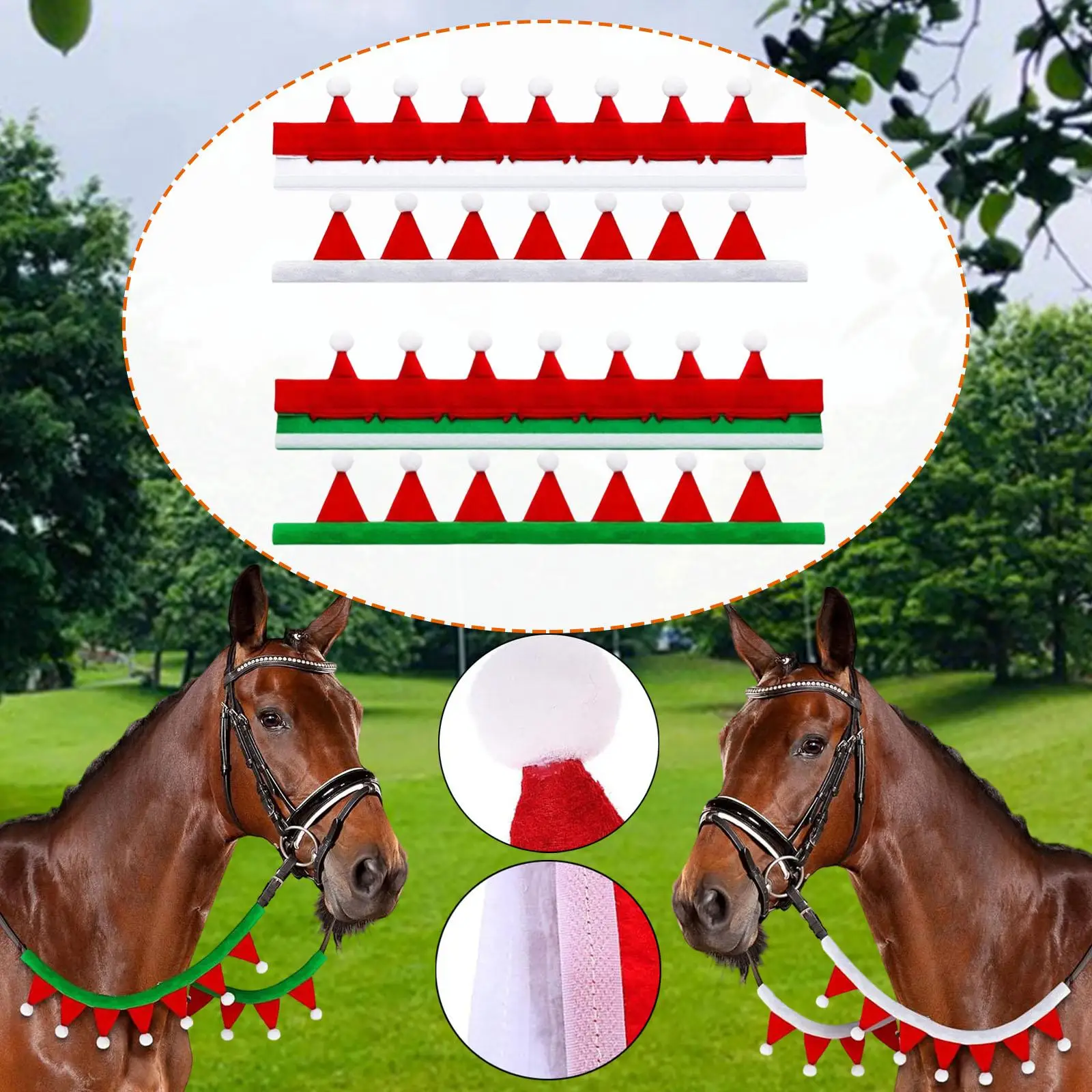 Couverture de réin équestre de noël, équipement de cheval décoratif, matériau en Polyester pour les célébrations de vacances