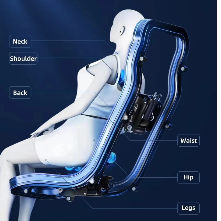 GUOHENG Luxury 6d Voice Control Electric Massage Chair zero Gravity SL Electric Massage Sofa with Foot Massage