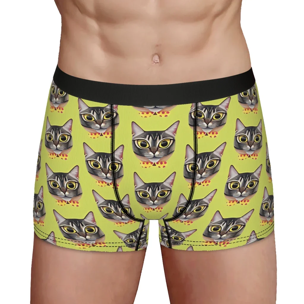 Tamaow Original Cat Portrait  Underpants Cotton Panties Man Underwear Comfortable Shorts Boxer Briefs