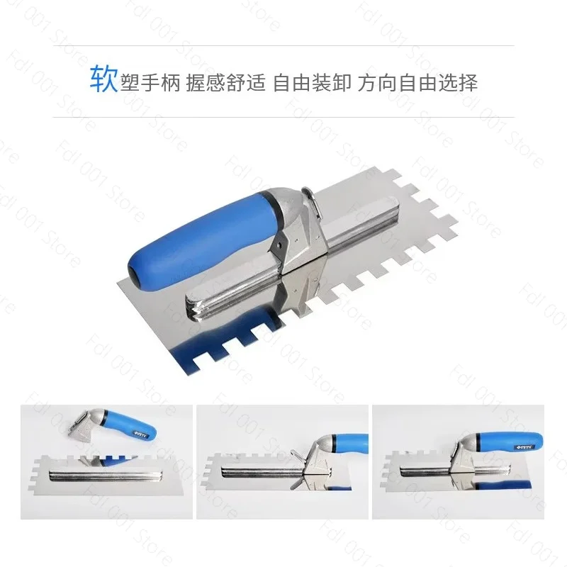 Stainless Steel Masonry Toothed Ash Knife Full Set Grooving Tooth Paving Tool Scraper Tool for Home Improvement