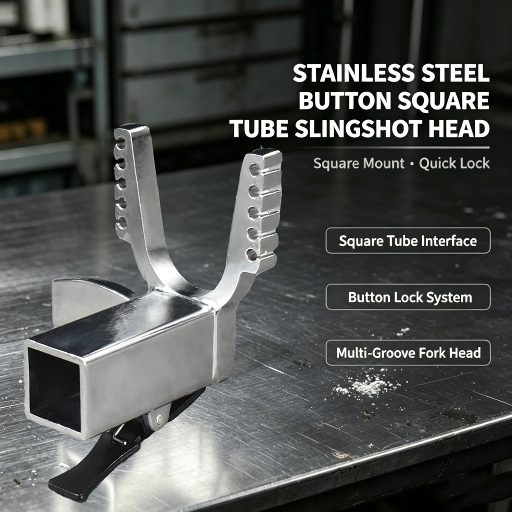 Outdoor Hunting Youtube - Stainless Steel Slingshot Head Square Tube