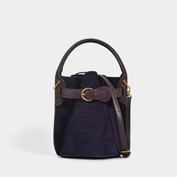 New Head Layer Leather Bucket Bag 2025 Spring Edition Texture Leather Commuter Versatile Shoulder Crossbody Handbag