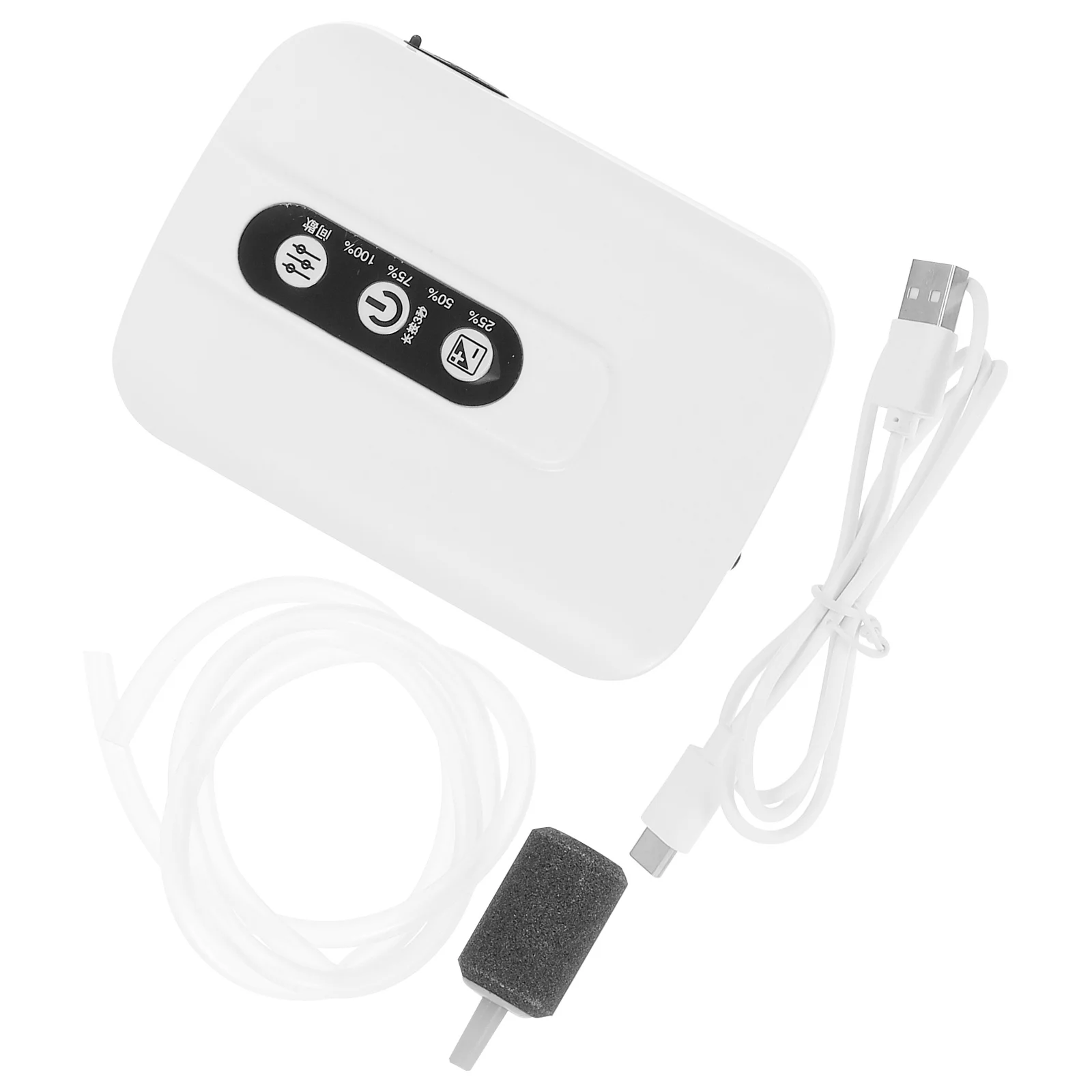 

1 Set Professional Usb Charging Air Pump For Fish Tank Aquarium Silent Small Aerator Portable Oxygenation Device Plastic Water