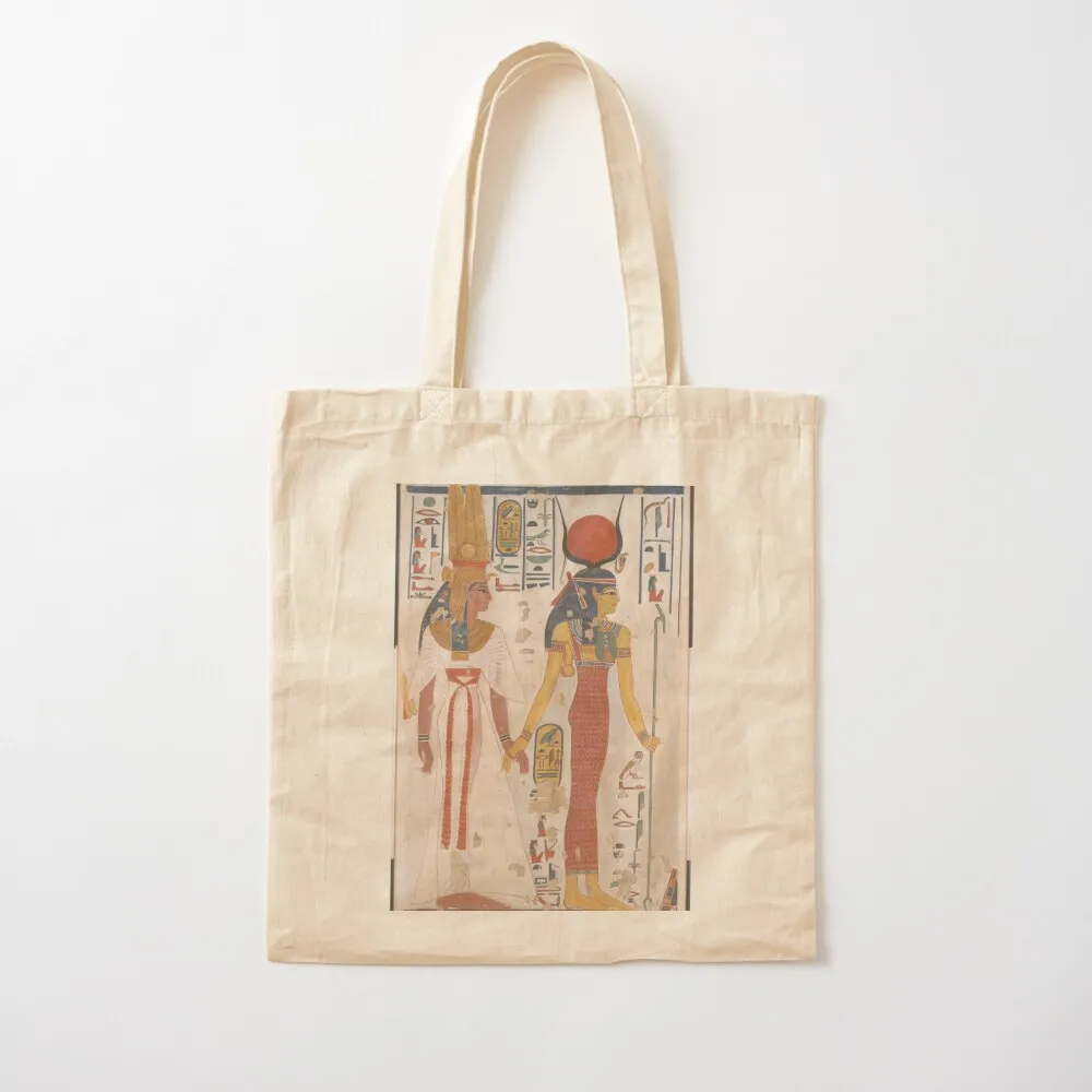 Queen Nefertari Being Led By Isis ( Ancient Egyptian Painting Art) Tote Bag