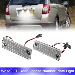 For Chevrolet Captiva 2006-2013 Opel Antara 2006-2017 Rear Tail LED License Number Plate Lights Canbus 6000K 2Pcs