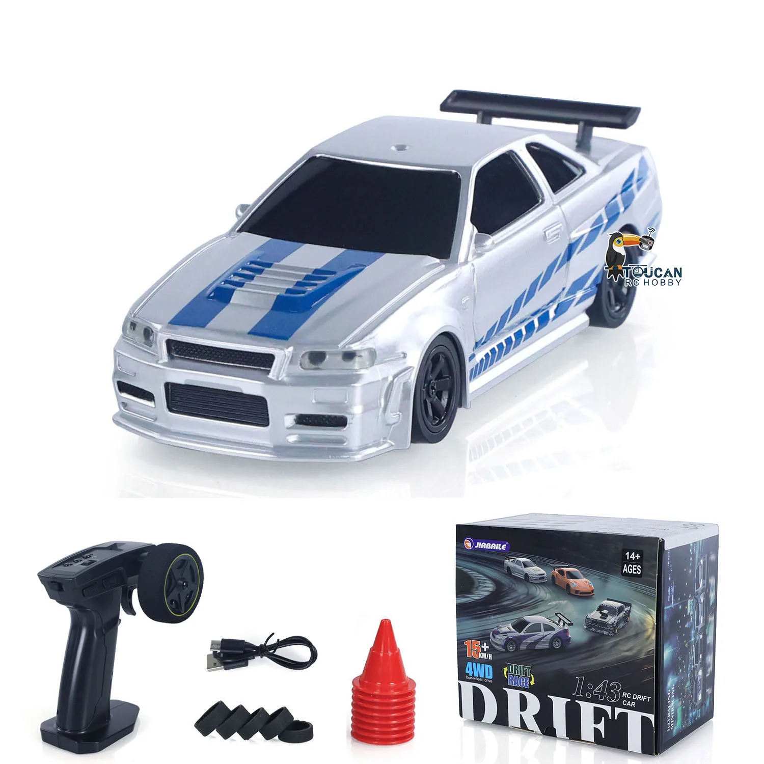 UITVERKOOP 4WD RTR 1/43 RC Snelheidsauto Vierwielaandrijving Radiobesturing 2.4g Mini Racing Drifting Auto Speelgoed Hoge snelheid Model Cadeau voor jongens