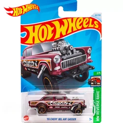 2024G Original Hot Wheels Car 55 Chevy Bel Air Gasser Toys for Boys Alloy Voiture Juguetes Reverse Rake Collection Birthday Gift