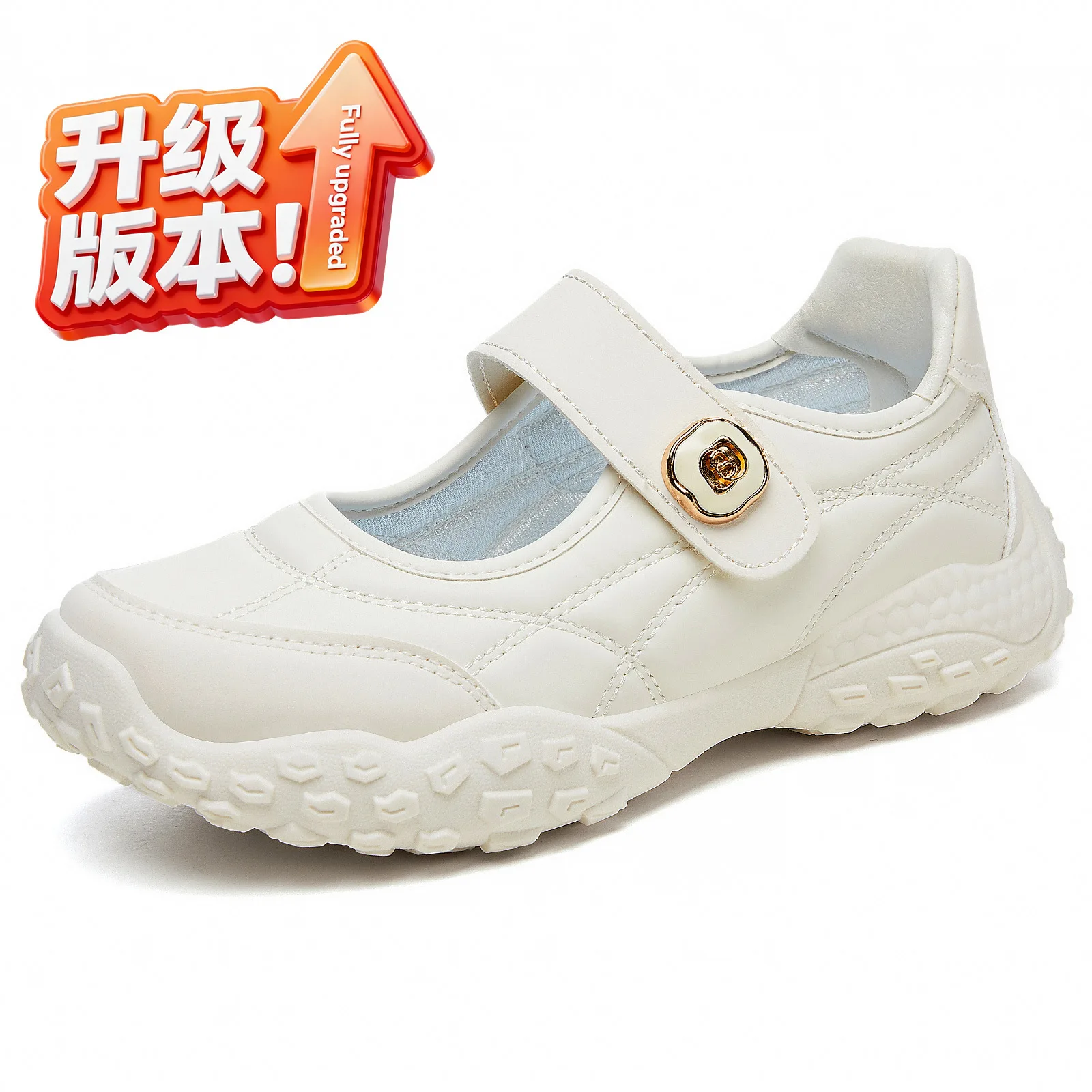 

Женские повседневные туфли на липучках с низким вырезом, удобные и дышащие белые кроссовки, обувь для мам.