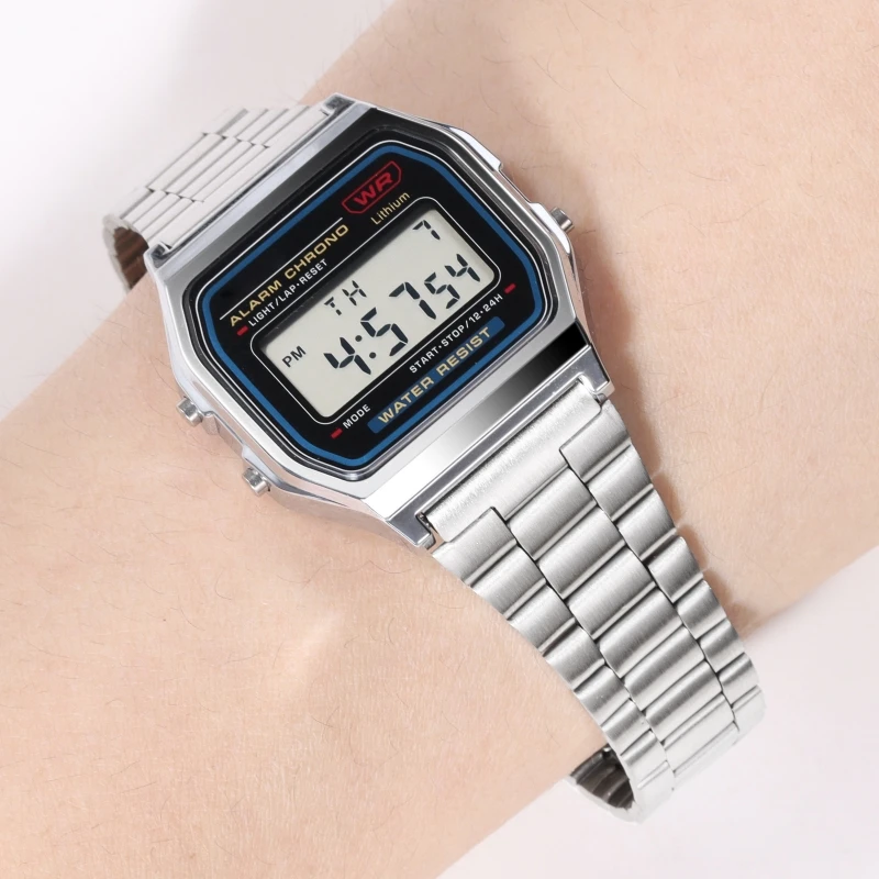 For CASIO Watchband Stainless Steel Strap for F91W F84 F105 F108 A158 A168 AE1200 AE1300 B650 AQ230 AE500W Metal Strap 18mm