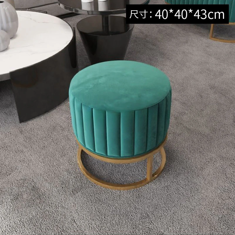 

Nordic Living Room Ottoman Pouf Shoe Changing Stools Home Furniture Hallway Small Low Stool Simple Bedroom Apartment Footstool