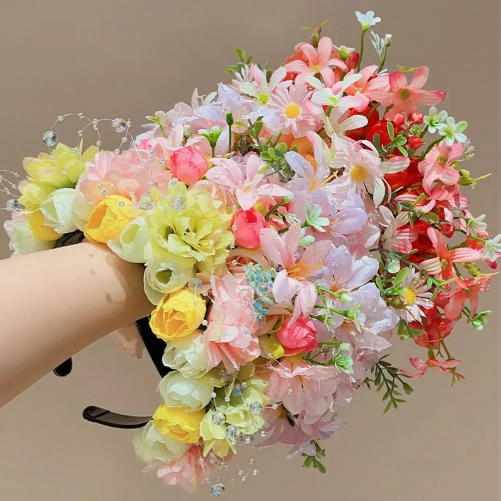 Cloth Quanzhou Head-pinned Flower Headdress Hair Hoop Ethnic Style Flower Headband Hair Accessories Photograph Props