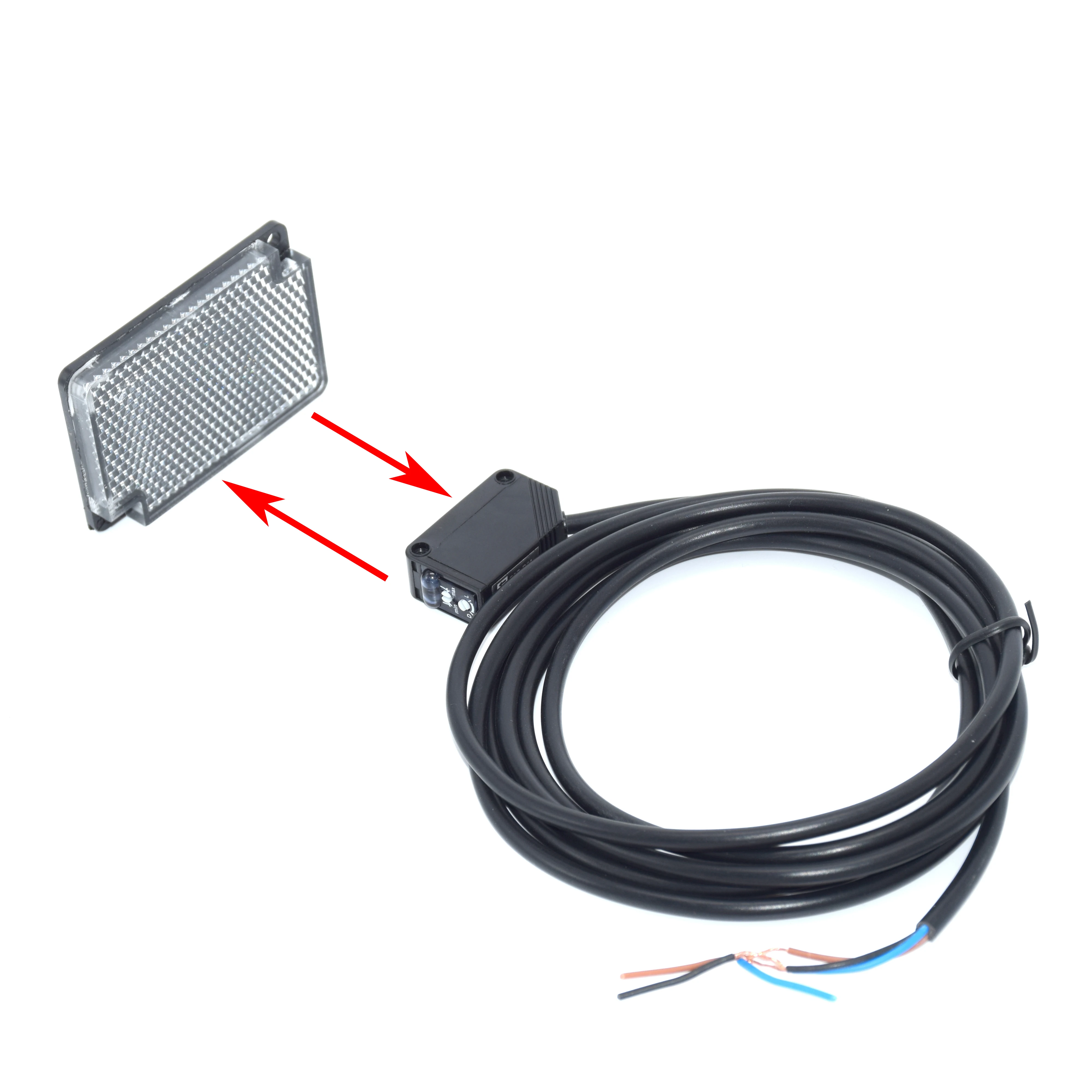 DC12-24V Reflective Electric Switch Photocell E3Z-R61 NPN Output Light Barrier 2m Detect Distance