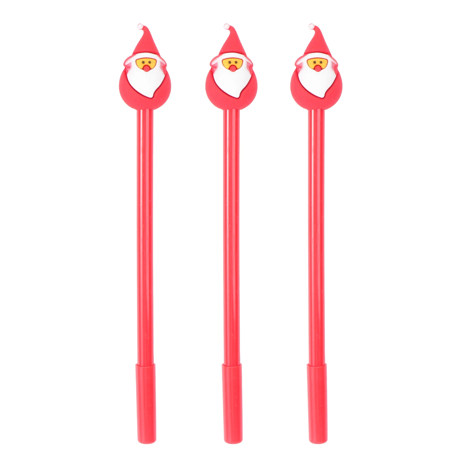 

3 Pcs Signing Pen Christmas Stocking Stuffer Ballpoint Pens Black Santa Claus Writing School Office Supplies