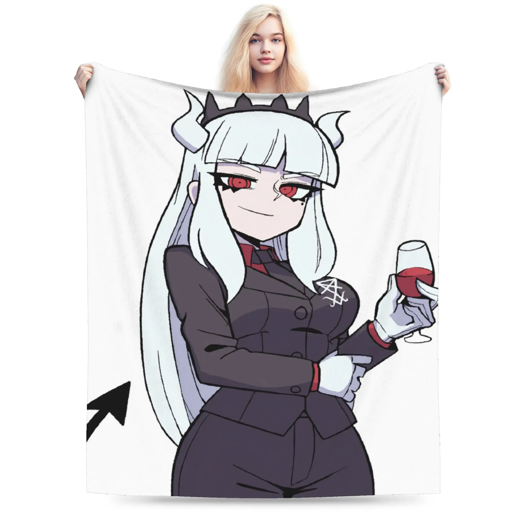 Contradiction Helltaker Lucifers Modeus Blanket Multiple Sizes Super Soft Cozy  Throw Blankets for Sofa Couch and Bed