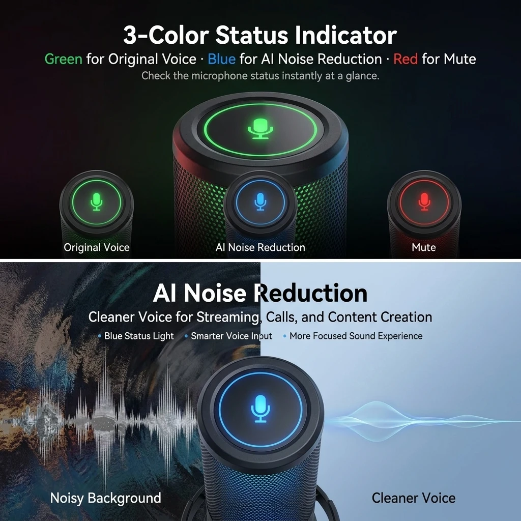 ゲーム用ボイスバランス調整機能とノイズキャンセリング機能を搭 - Streaming Mic Condenser のレビューと価格
