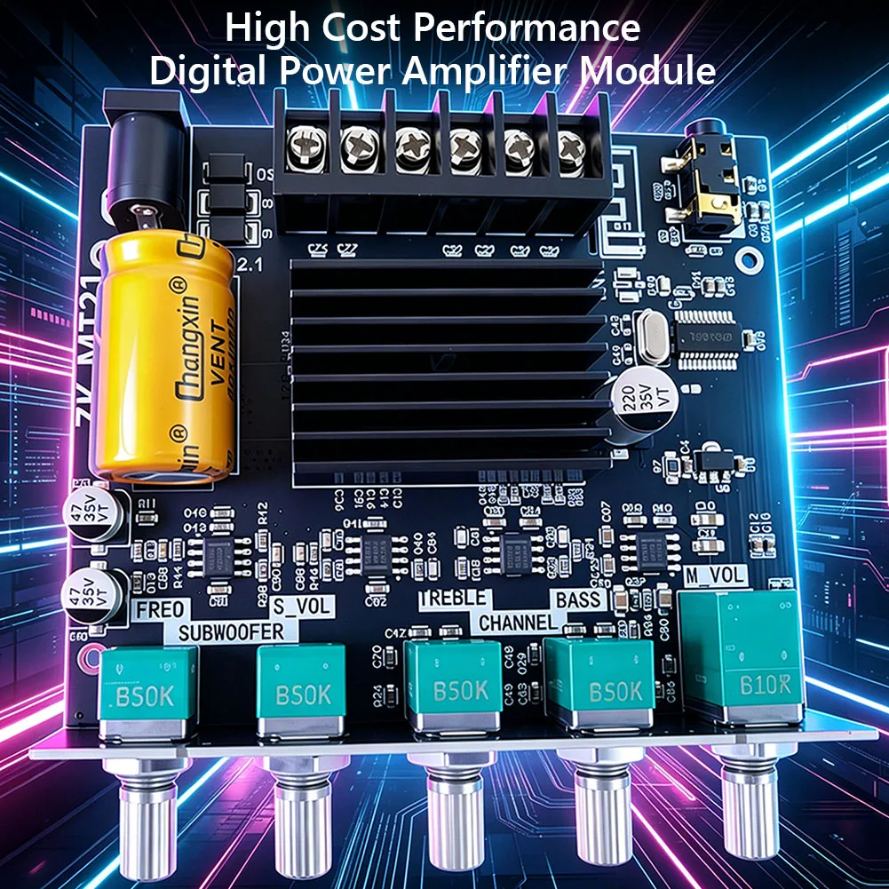 ZK-MT21 Subwoofer Digital Power Amplifier Board 2.1 Channel Stereo Amp Module view 4