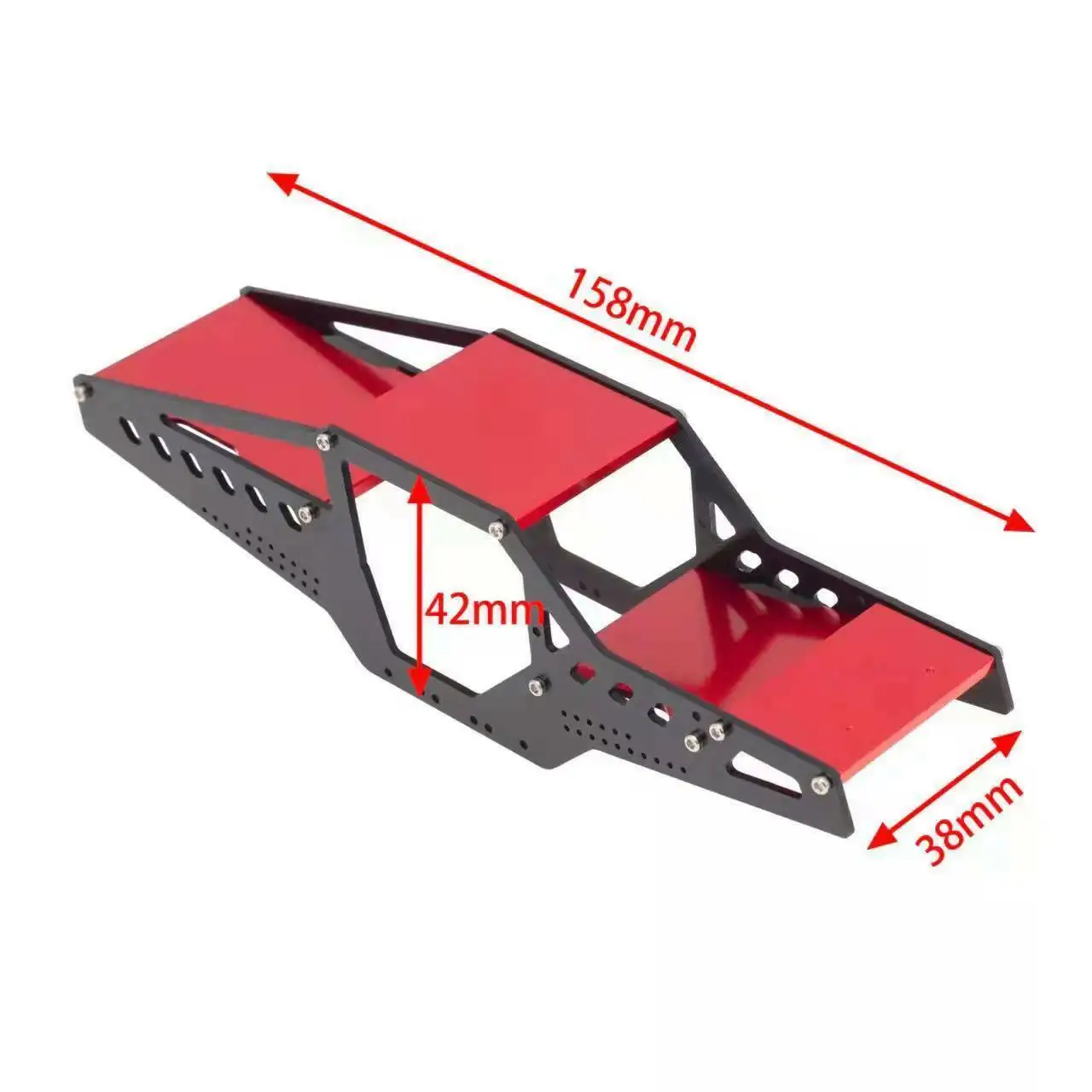 Axial SCX24 90081 Replacement Part Carbon Fiber Graphite LCG Rock Crawler Conversion Chassis