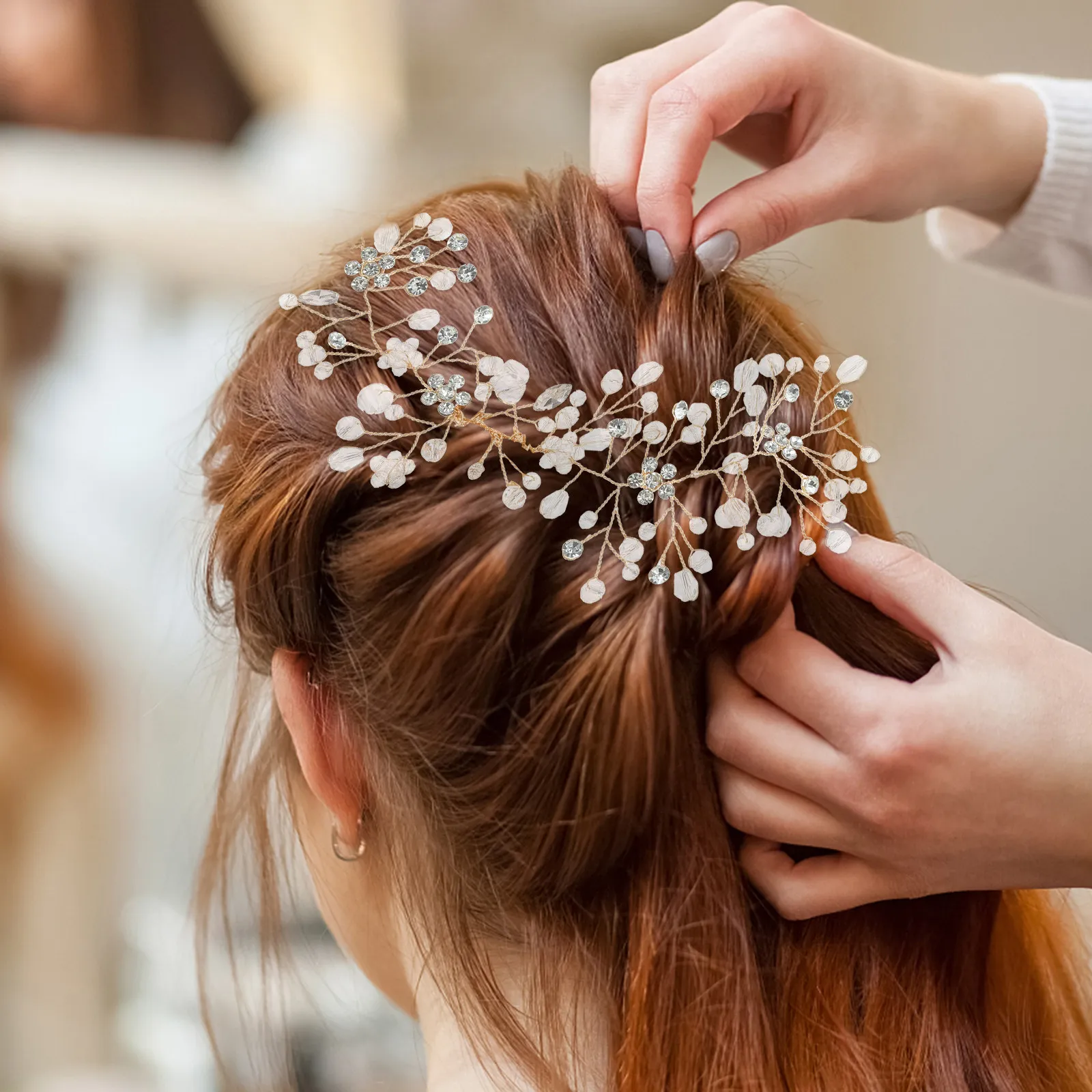 

Rhinestone Wedding Bridal Hair Vine Elegant Comb Hair Accessories for Bride Party Prom Banquet Wedding Headpiece
