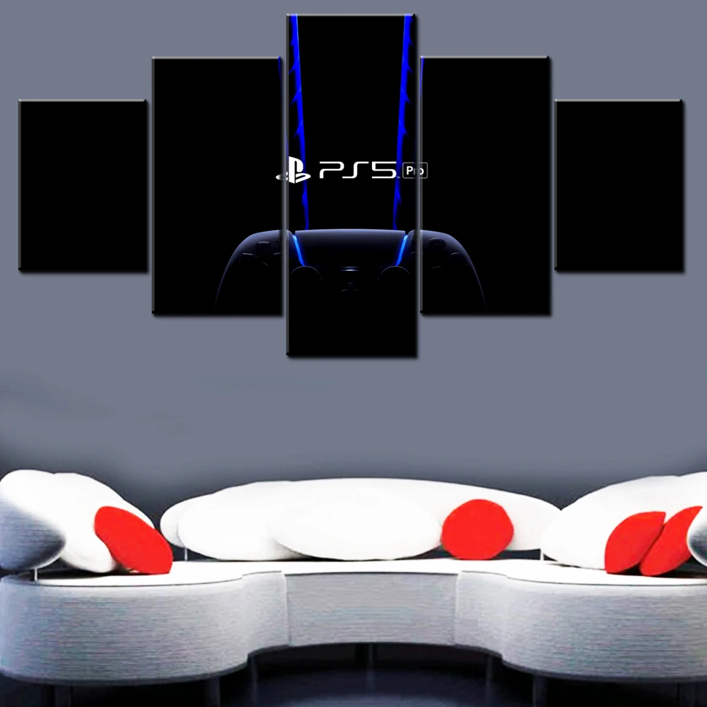 

5 Pieces Canvas Wall Arts Poster Painting Technology Play 5 Pro AMOLED Wallpaper Home Decor Picture Printing For Living Room Art