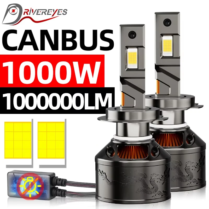 

Turbo H11 H4 H7 LED Headlight 1000W 1000000LM K5C 24PCS CSP LED Lights 9005 HB3 H8 9006 HB4 9012 HIR2 H9 CANBUS Fog Lamp 12V 24V