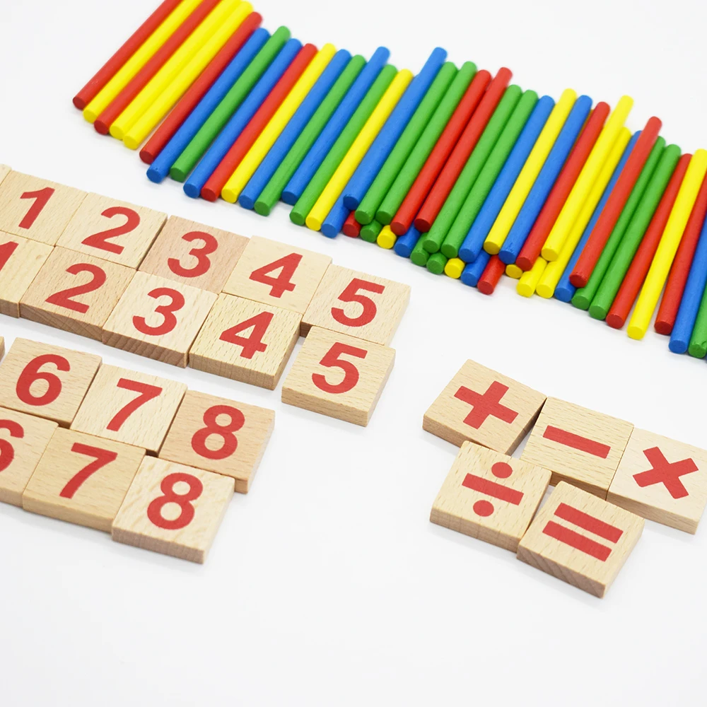 Montessori Math Counting Stick Toys insegnamento giocattoli in legno massello educazione prescolare matematica aritmetica sussidi didattici regalo per bambini