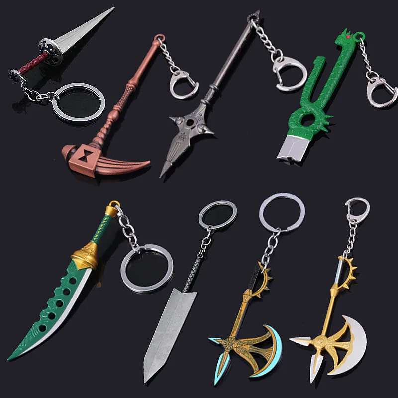 Anime Seven Deadly Sins Keychain LostBane Weapons Models Keychain Pendant For Men Women Cosplay Props Accessories Gifts